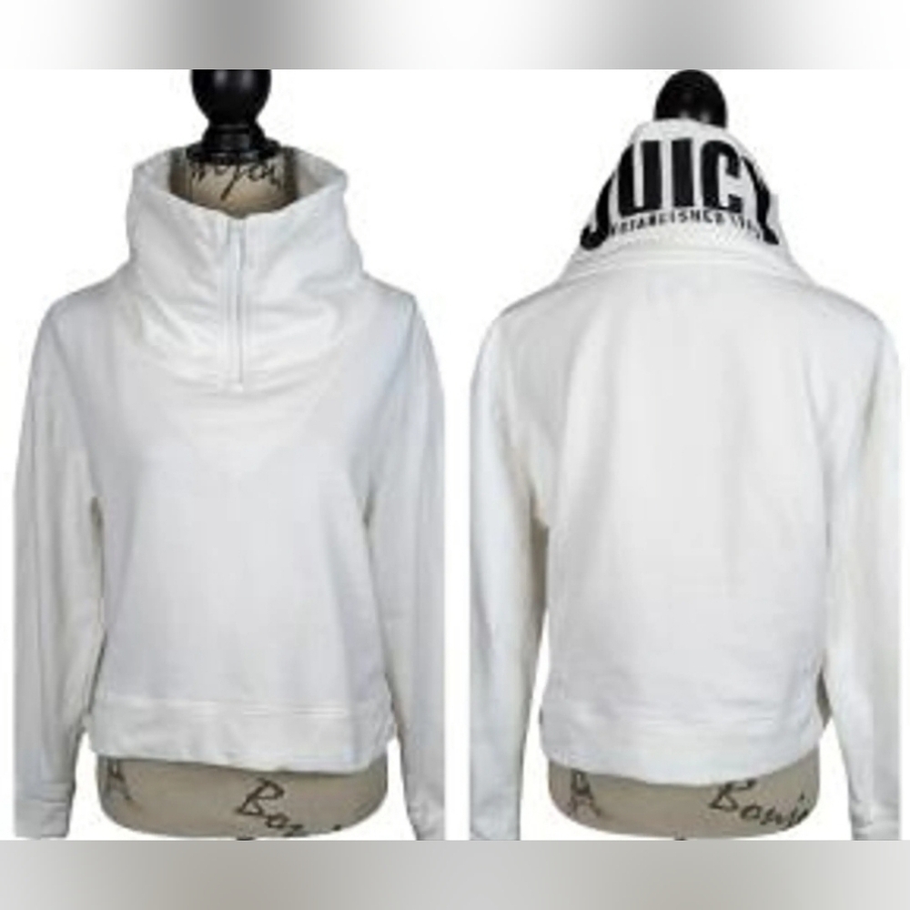Juicy Couture Cream High Collar Top